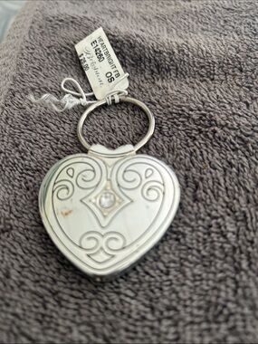 Brighton Silver Tone Heart Keyring with Tag